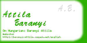 attila baranyi business card